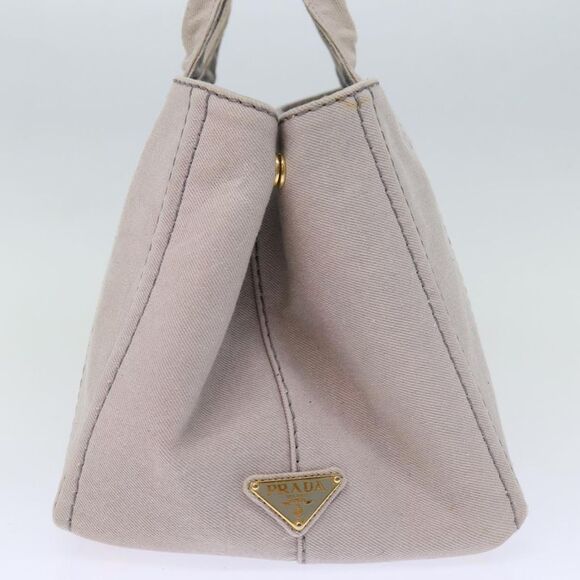 Prada Canapa Grey Canvas Handbag (Pre-Owned) - Picture 4 of 16